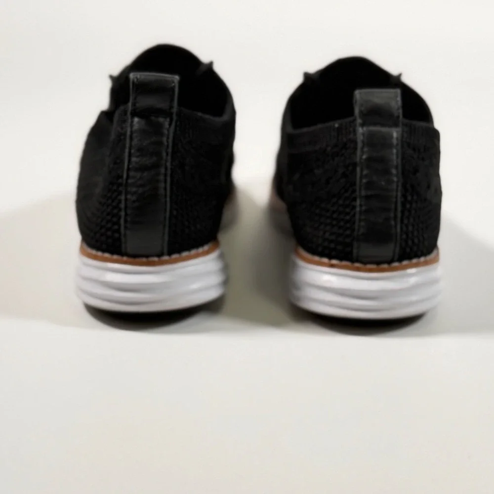 Cole Haan OriginalGrand Stitchlite Wingtip Oxford Black White Minimalist Size 7